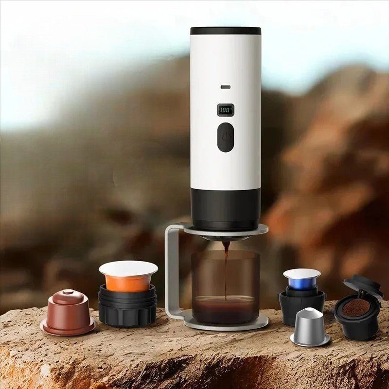 Machine à Café Portable - TravelCafePress™ - Blanc - DPMTPOURCUISINE