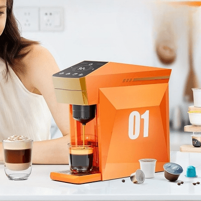 MACHINE A CAFE - MultipleCapsuleCoffeeMaker™ - Orange - DPMTPOURCUISINE