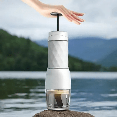 MACHINE A CAFE PORTABLE - PortableCoffeeMaker™ - Blanc - DPMTPOURCUISINE