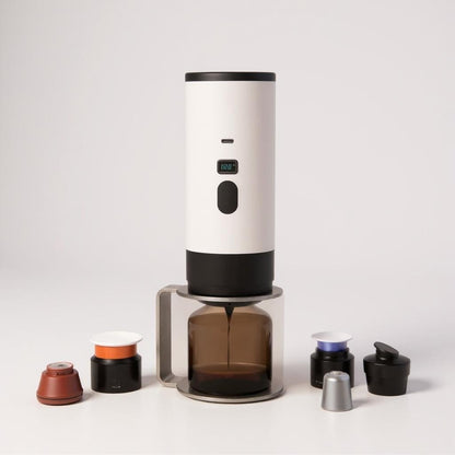 Machine à Café Portable - TravelCafePress™ - Blanc - DPMTPOURCUISINE